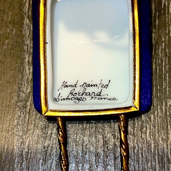 New York Blue Bag & Flag Limoges Box - Picture 5 of 5